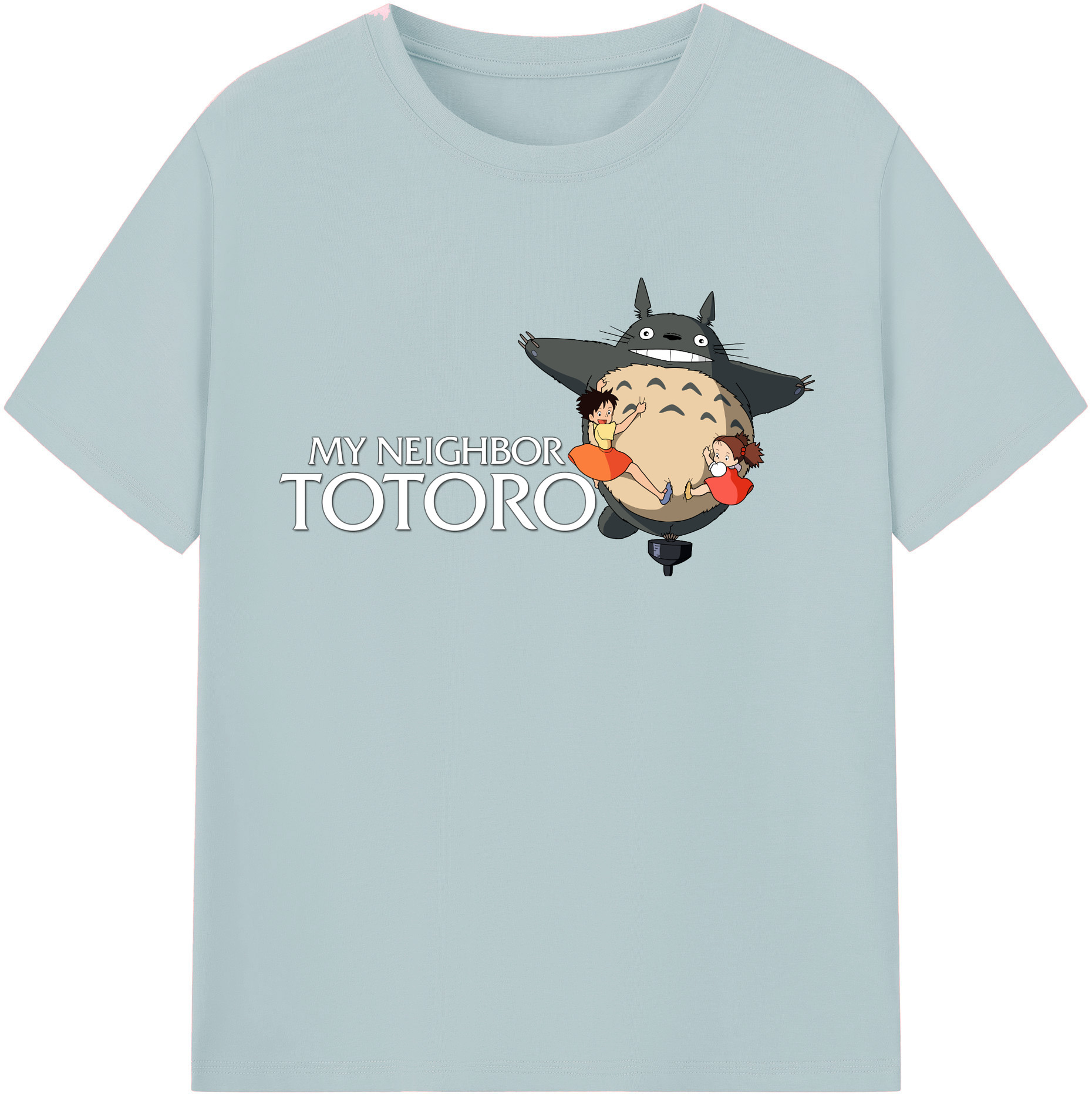 （画像用） となりのトトロ 草壁メイ 草壁サツキ My Neighbor Totoro Satsuki Kusakabe Mei Kusakabe 綿100％半袖Tシャツ（フロントプリント）